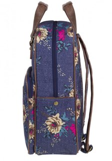 Volnočasový batoh Cubic Blue Denim Flowers-1
